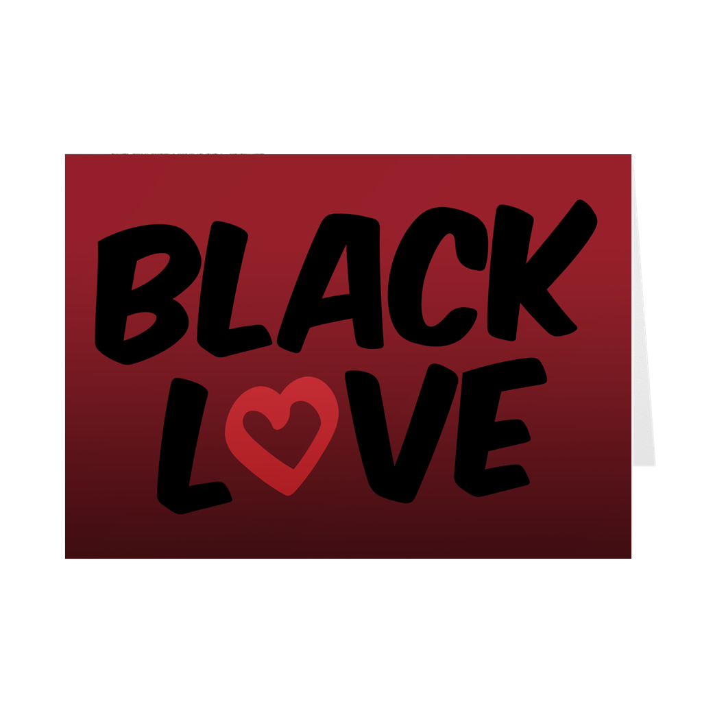 Heart Black Love - African American Valentine's Day Card