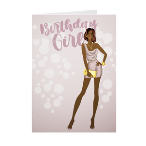Time To Celebrate - African American Birthday Girl - Black Card Shop