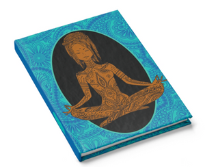 Calm - African-American Woman Meditating - Yoga Hardcover Journal