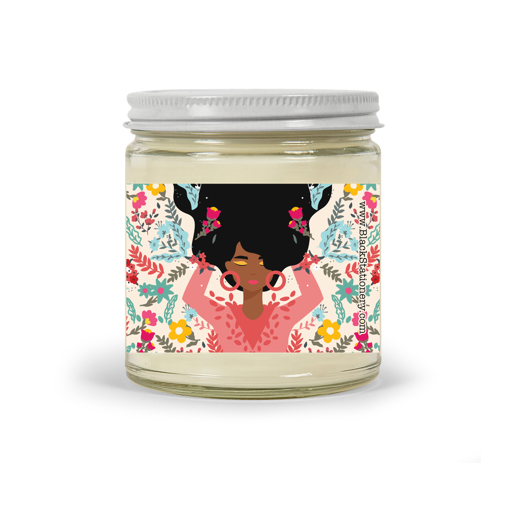 Flower Bliss - African American Woman Dreaming - Scented Candles