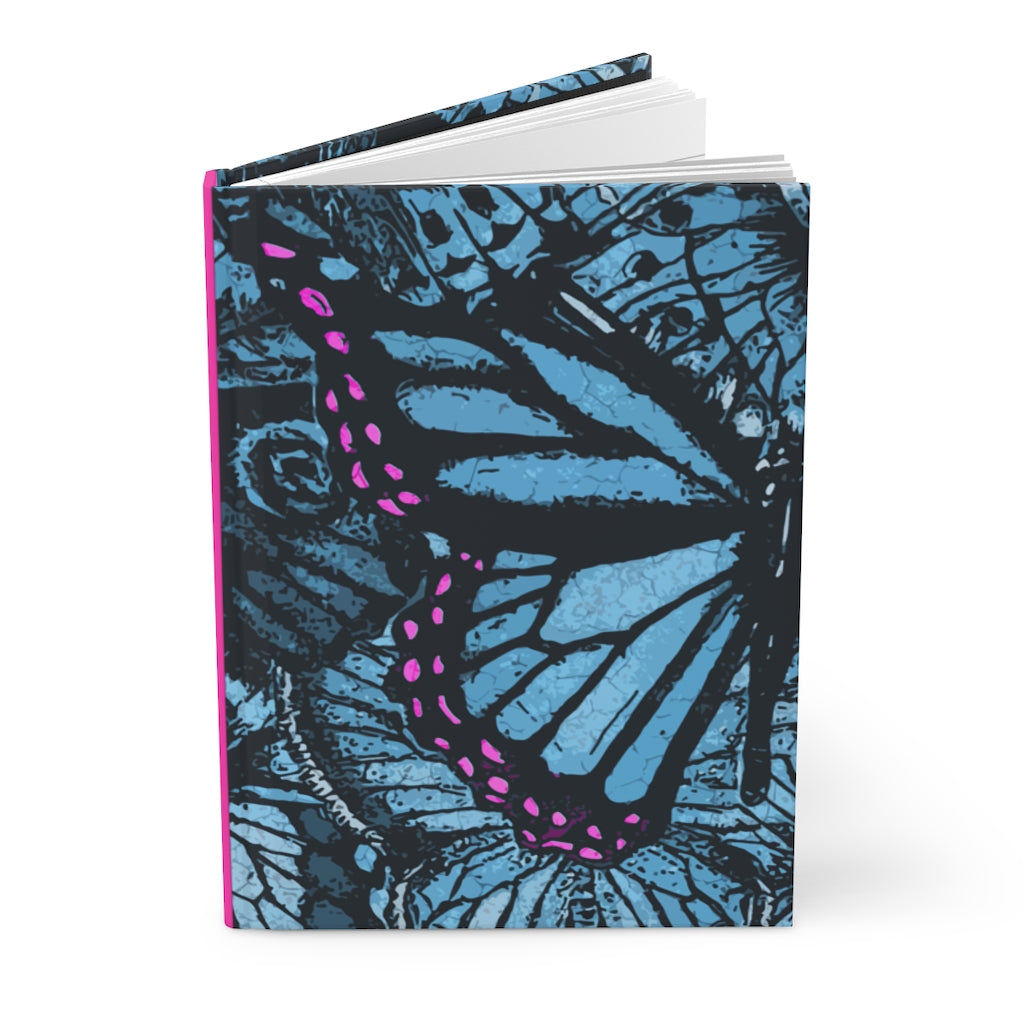 Butterfly Wings - Pink & Blue - Hardcover Journal