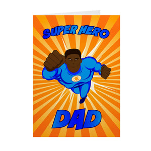 Super Hero DAD - Taking Flight - African American Father's Day Cards