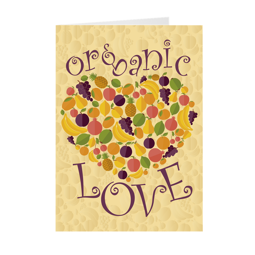 Fruit & Veggies - Organic Love Valentine's Day Greeting Card