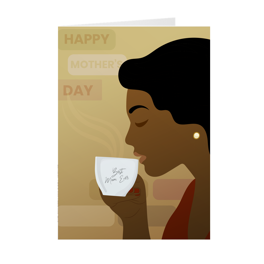 Mom Tea - African American Woman - Black Mother's Day Cards