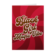 Load image into Gallery viewer, Red &amp; Brown Swirl - Black Girl Magic Vibe Greeting Card