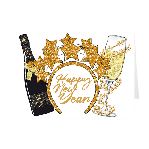 Cheers - Happy New Year Greeting Card