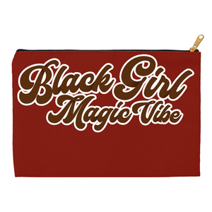 Red & Brown -Black Girl Magic Vibe - Black Stationery Pen/Pencil/Kindle Accessory Bag