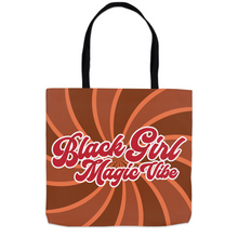 Load image into Gallery viewer, Orange Red Brown Swirl - Black Girl Magic Vibe Tote Bag