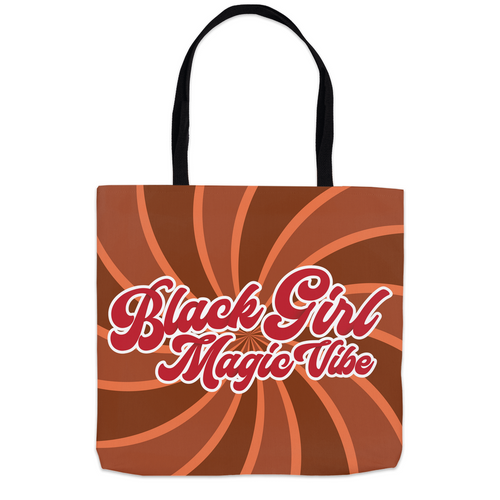 Orange Red Brown Swirl - Black Girl Magic Vibe Tote Bag