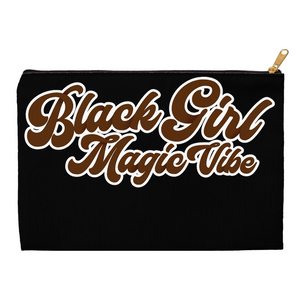 Black & Brown -Black Girl Magic Vibe - Black Stationery Pen/Pencil/Kindle Accessory Bag
