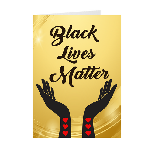 Hands And Heart - Radiating Love - Black Lives Matter Greeting Card