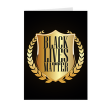 Load image into Gallery viewer, Black &amp; Gold - Black Lives Matter - African American Greeting Cards