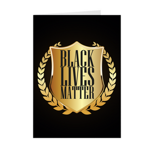 Black & Gold - Black Lives Matter - African American Greeting Cards