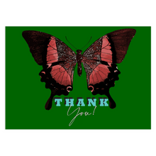 Load image into Gallery viewer, Green - Butterfly Thank You Card