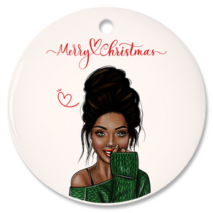 Stylish One - Merry Christmas Bliss - Porcelain Christmas Ornaments