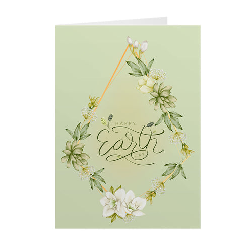 Green Earth Flowers - World Earth Day Greeting Cards