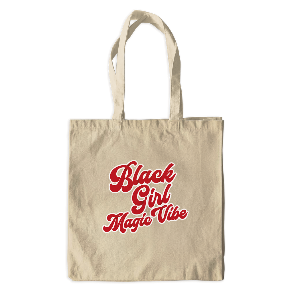 Red - Black Girl Magic Vibe Canvas Tote Bag