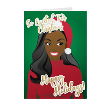 Load image into Gallery viewer, So Excited For Christmas - Happy Holidays - Black Greeting Cards