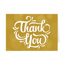 Load image into Gallery viewer, Gold- Fancy Lettering - Thank You Card