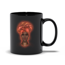 Load image into Gallery viewer, African American Queen - Turban - Black Coffee Mug