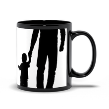 Load image into Gallery viewer, Father &amp; Son - Holding Hands - Fathers Day Black Coffee Mugs