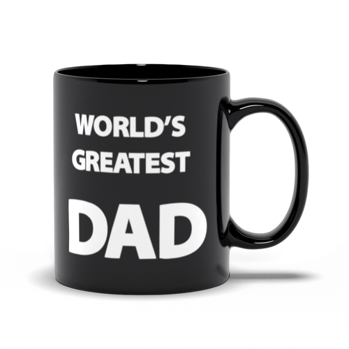 World's Greatest Dad - Hero & Awesome - Father's Day - Black Coffee Mug
