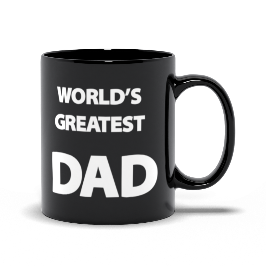World's Greatest Dad - Hero & Awesome - Father's Day - Black Coffee Mug
