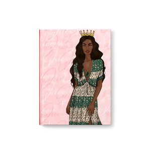 African American Fashionista Queen Lined Hardcover Journal