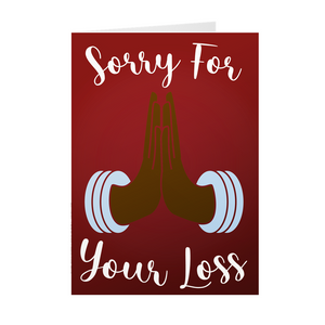 Pray - Sorry For Your Loss - Black Sympathy Greeting Cards