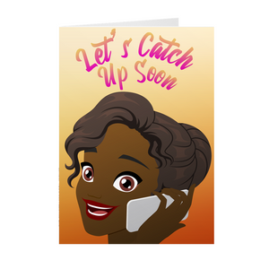 Phone Call - Let's Catch Up Soon - African American Greeting Cards
